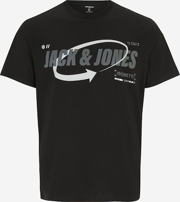 Jack & Jones Plus Skjorte 'BLACK' i svart: forside