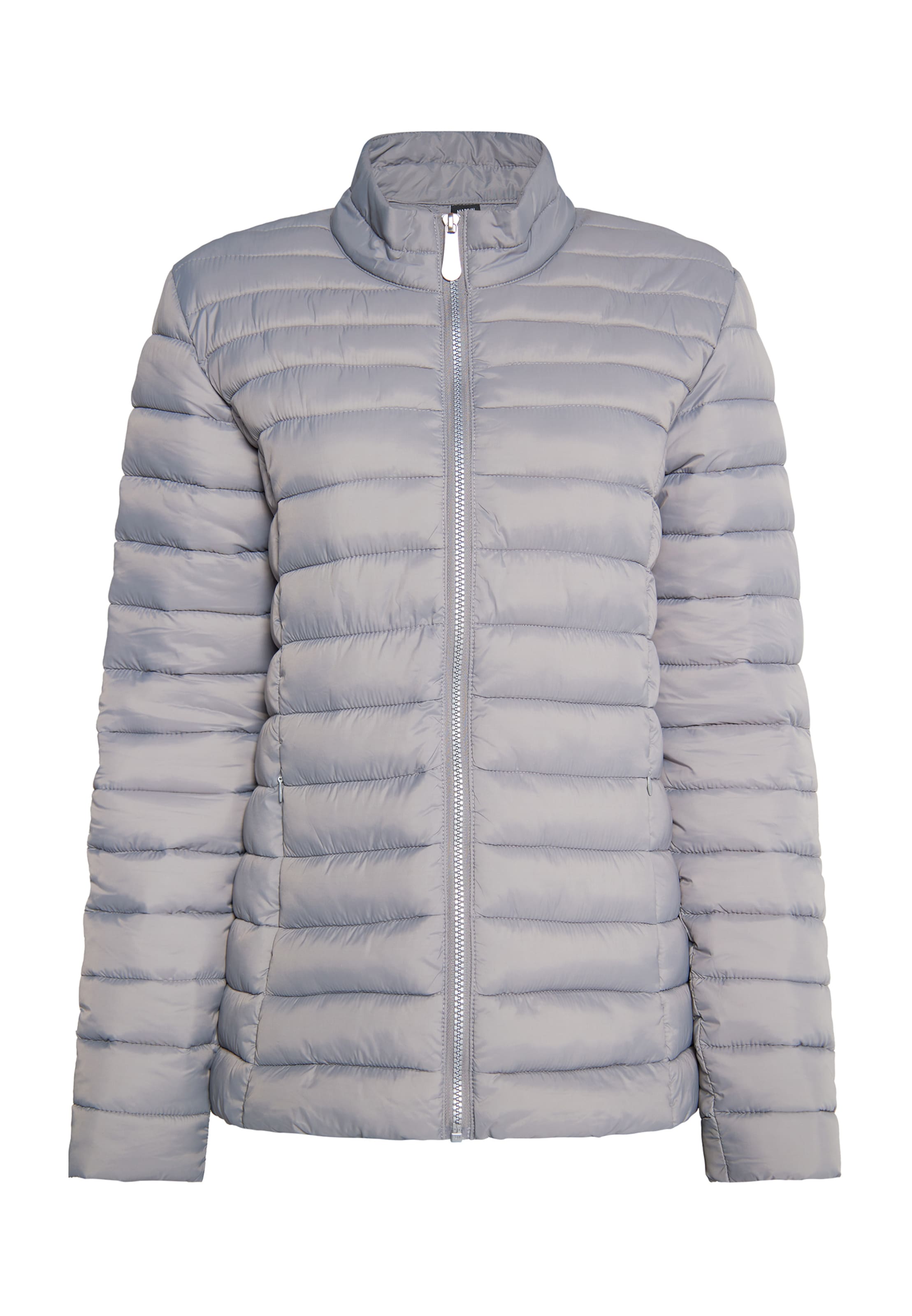 Giacca di mezza stagione di faina in grigio: frontale