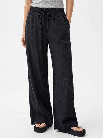 Wide leg Pantaloni de la MixRay pe negru
