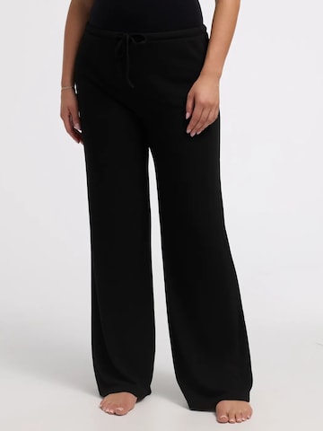 cfab Loosefit Broek 'Flow Pant' in Zwart: voorkant