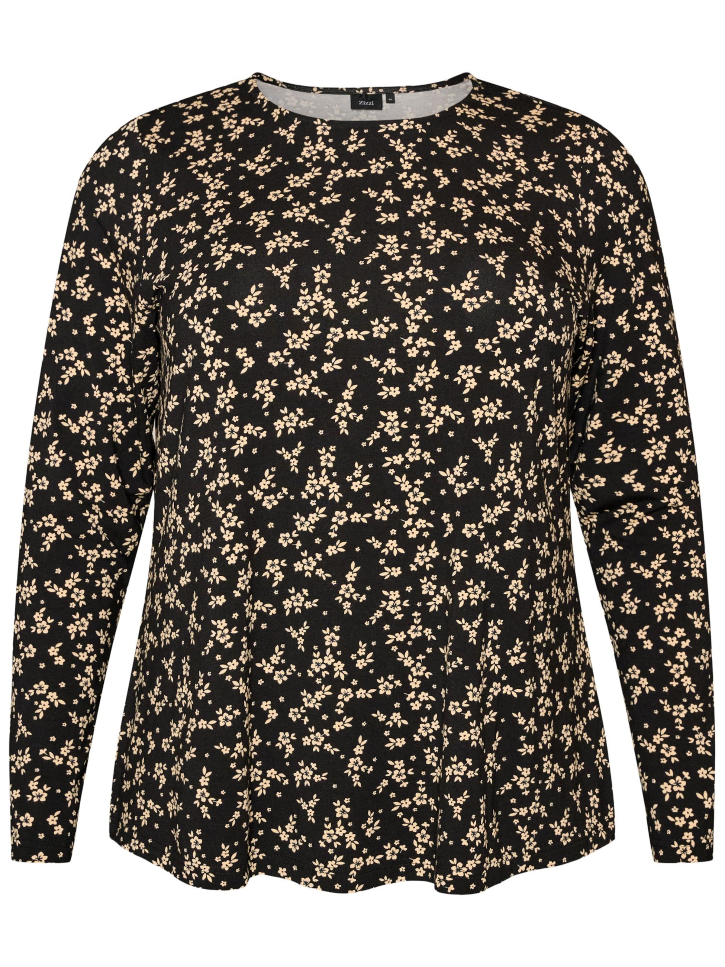 Camicia da donna di Zizzi in nero: frontale