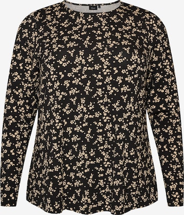 Camicia da donna di Zizzi in nero: frontale