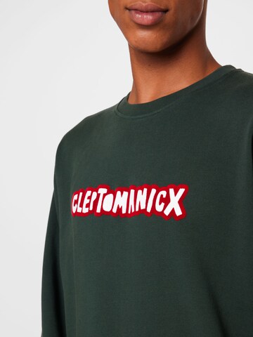 Cleptomanicx Sweatshirt 'Clepto Oldschool' in Green