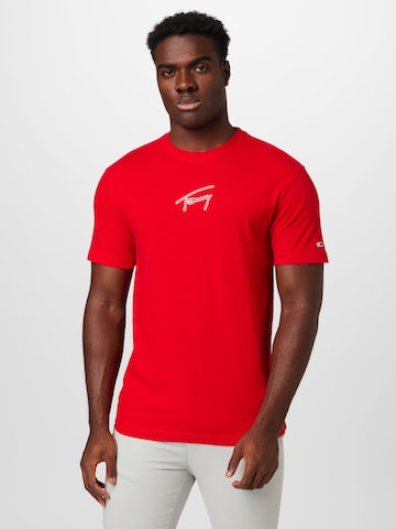 Tommy Jeans - Camisa em vermelho: frente