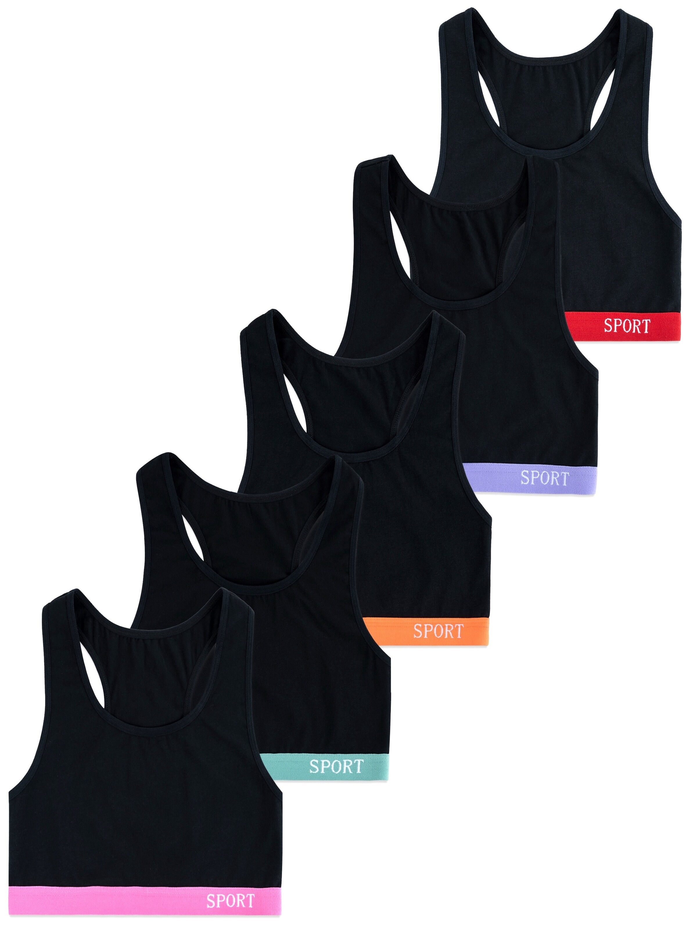 LOREZA - Camiseta térmica 'Mädchen Bustier Flora' en Mezcla de colores: frente