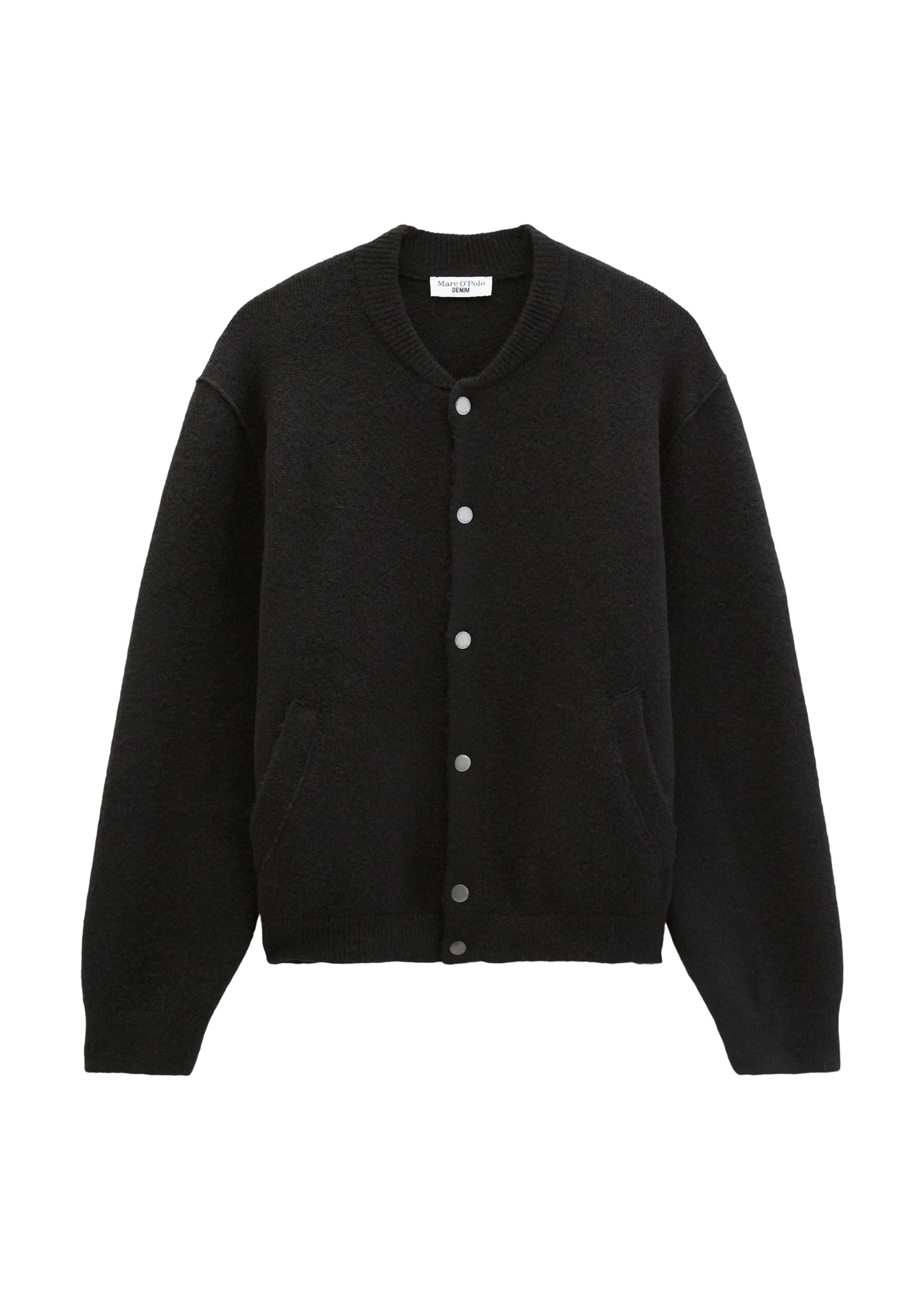 Marc O'Polo DENIM Gebreid vest in Zwart: voorkant