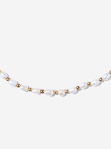 ØYRE Łańcuszek 'Rice Pearl and Bead' w kolorze biały