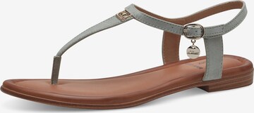 s.Oliver T-Bar Sandals in Green: front