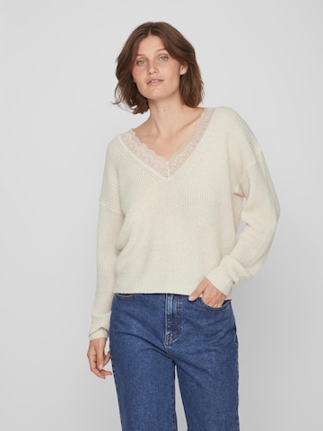 VILA Sweater 'Glacy' in White: front