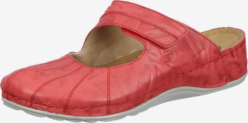 DR. BRINKMANN Mules 'SAGUNT' in Red: front