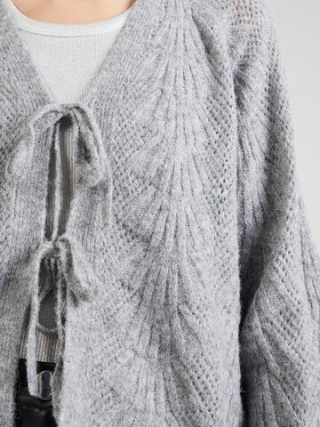 OBJECT Knit cardigan 'OBJFLORA' in Grey
