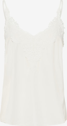 Cream Top 'Anna' in Wit: voorkant