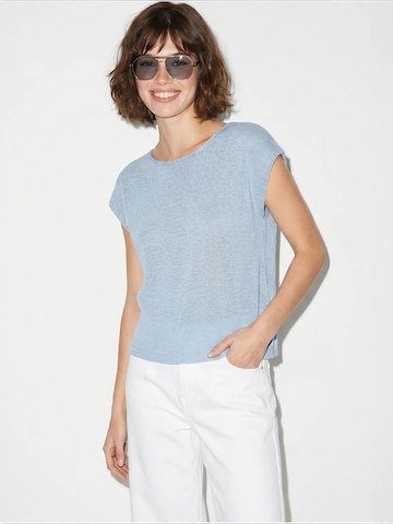 Bianco Lucci - Top 'Strickoberteile' em azul: frente