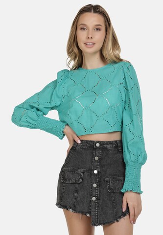 IZIA Blouse in Blue: front