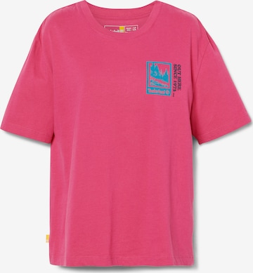TIMBERLAND Shirt 'Out Here Back' in Roze: voorkant