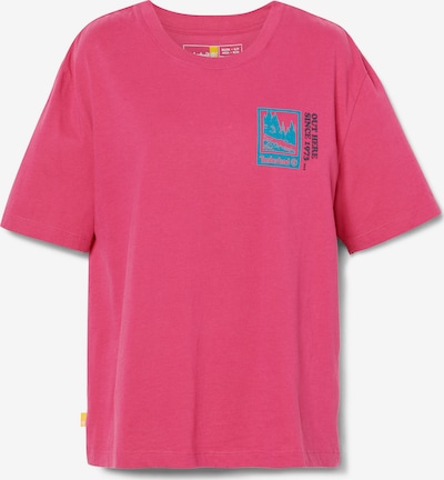 TIMBERLAND T-shirt 'Out Here Back' en bleu / bleu marine / rose foncé, Vue avec produit
