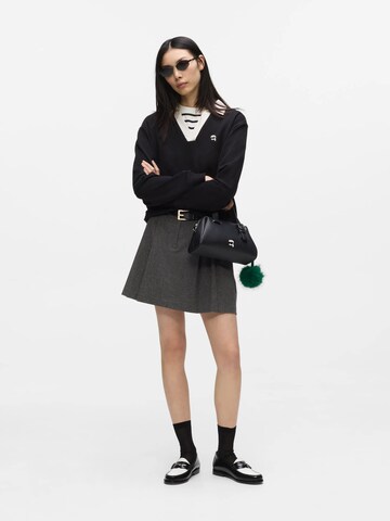 Felpa 'Ikon' di Karl Lagerfeld in nero