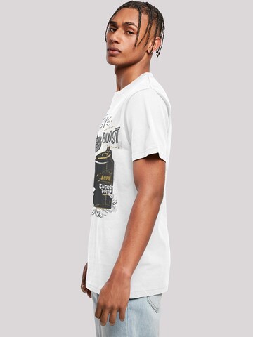 T-Shirt 'Looney Tunes Taz Energy Boost' F4NT4STIC en blanc