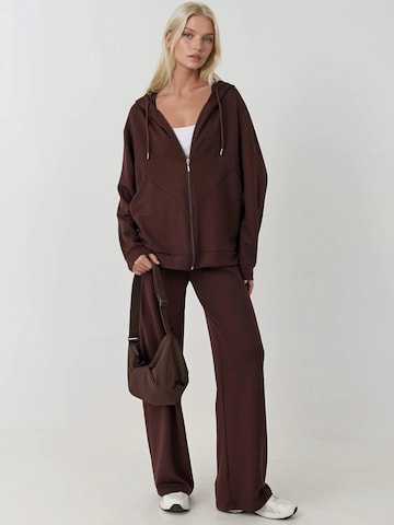 Wide Leg Pantalon Hiccup en marron