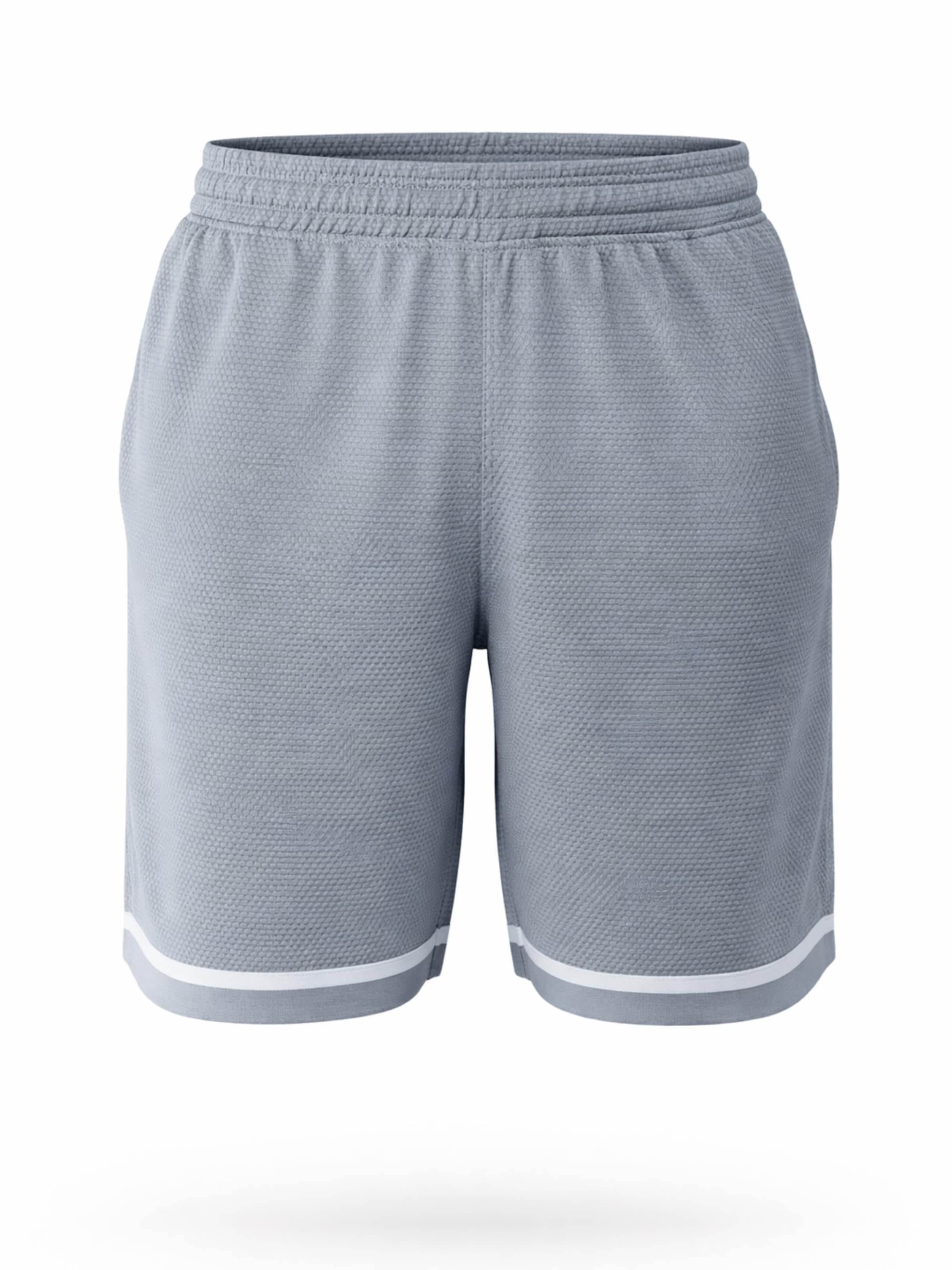 PANTONECLO Boardshorts 'Pantoneclo Men’s Gym Shorts' in Grijs: voorkant