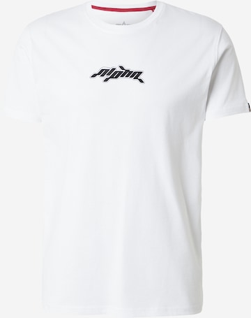 ALPHA INDUSTRIES Póló - fehér: elől
