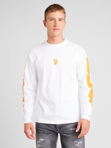 HUF - Camisa 'MEGABLAST' em branco: frente