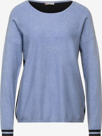 STREET ONE Pullover mit Colourblock in Blau: front