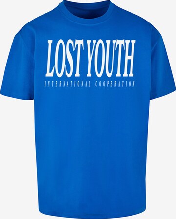 T-Shirt Lost Youth en bleu : devant