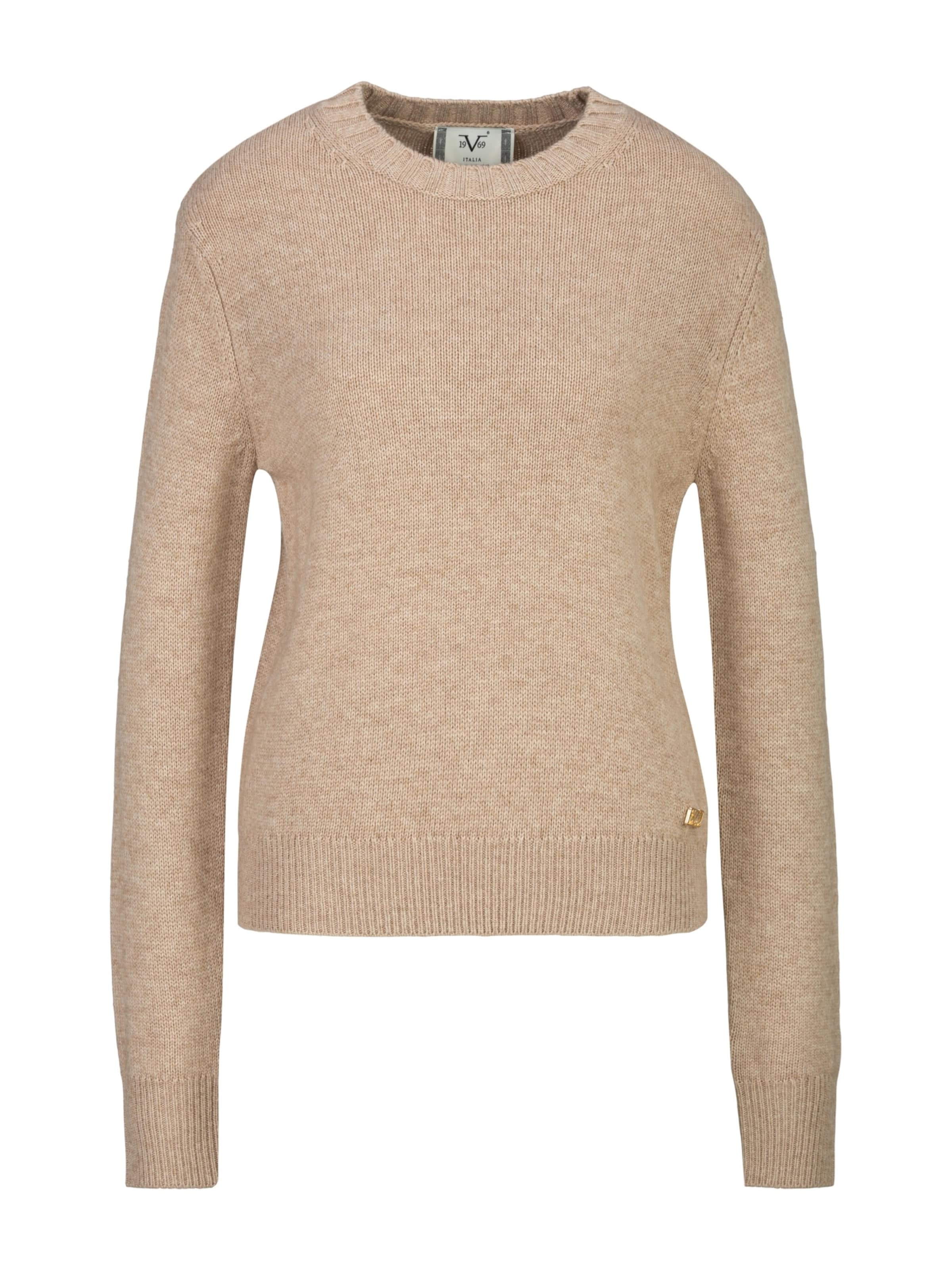 19V69 ITALIA Trui 'Losa' in Beige: voorkant