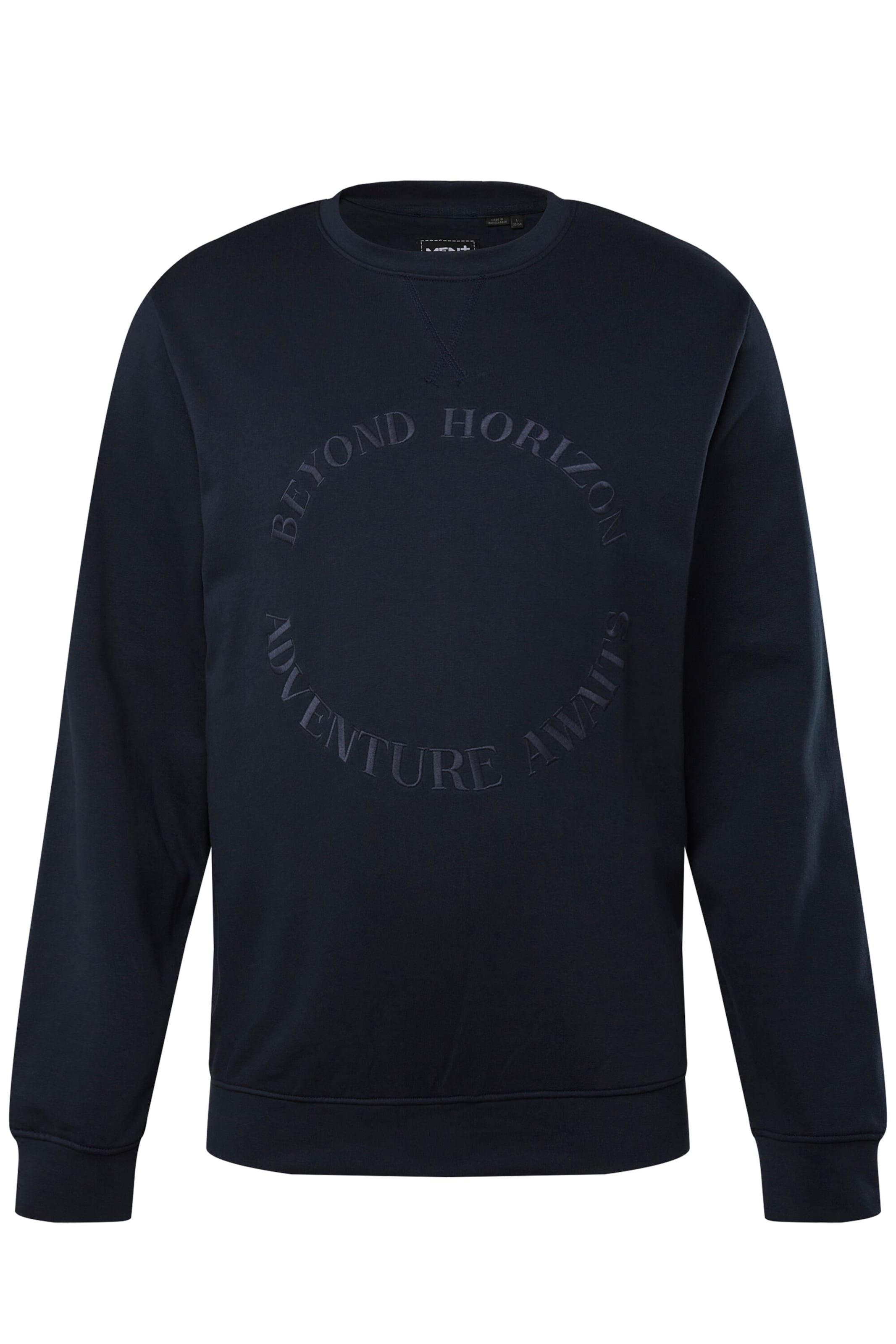 Men Plus Sweatshirt in Blau: Vorderseite