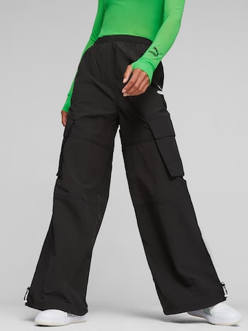 PUMAWide Leg/ Široke nogavice Cargo hlače - crna boja