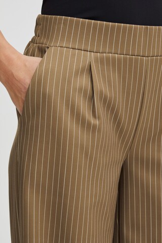b.young Wide leg Pleat-front trousers 'BYRizetta' in Brown