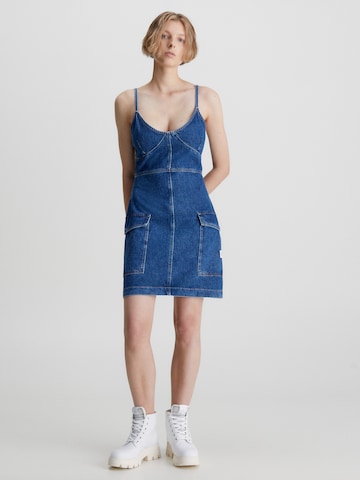 Calvin Klein Jeans Jurk in Blauw: voorkant