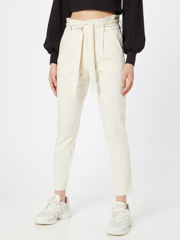 Coupe slim Pantalon à pince VERO MODA en beige : devant