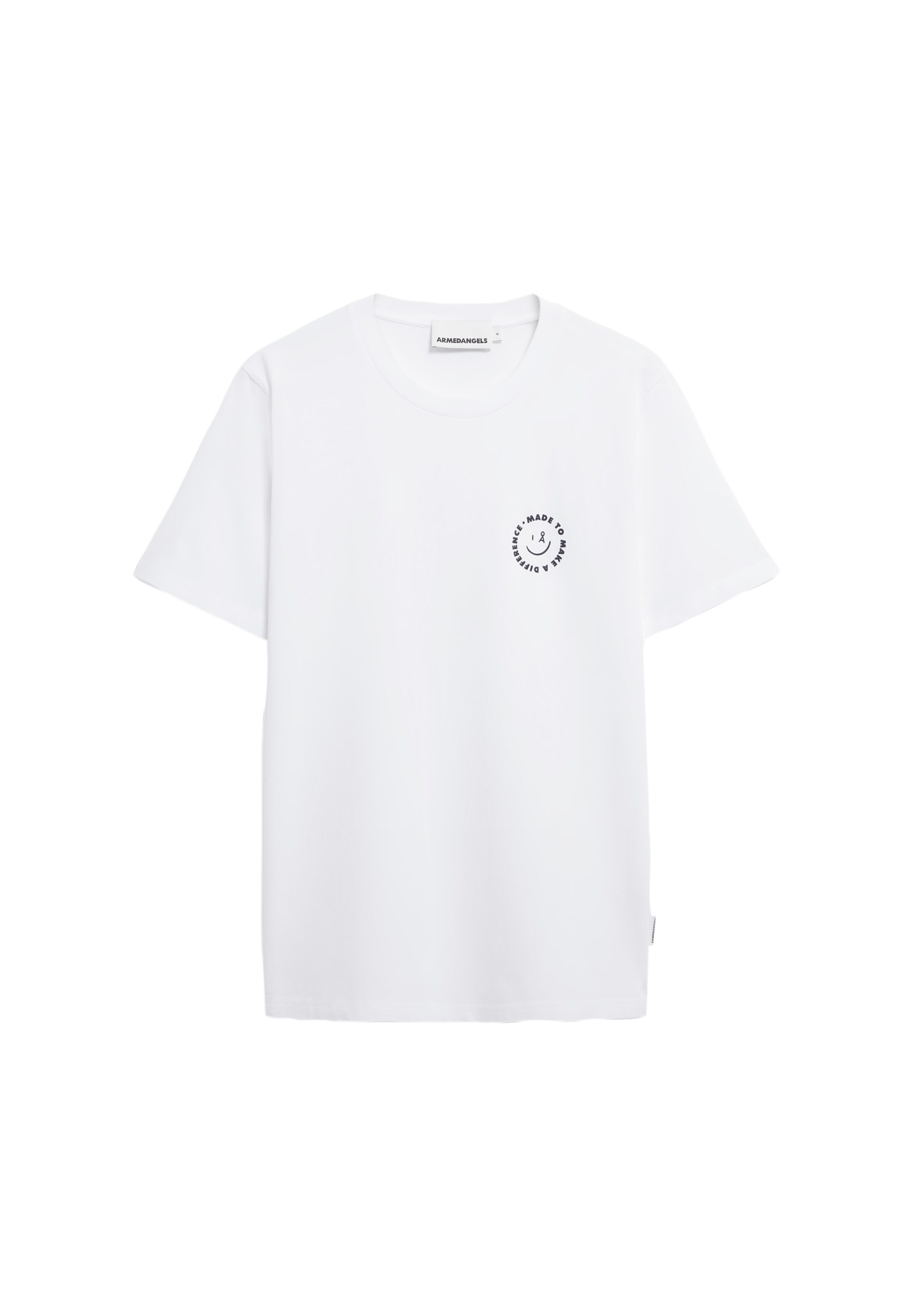 ARMEDANGELS T-Shirt JAAMES SMILEY in Weiß: Vorderseite