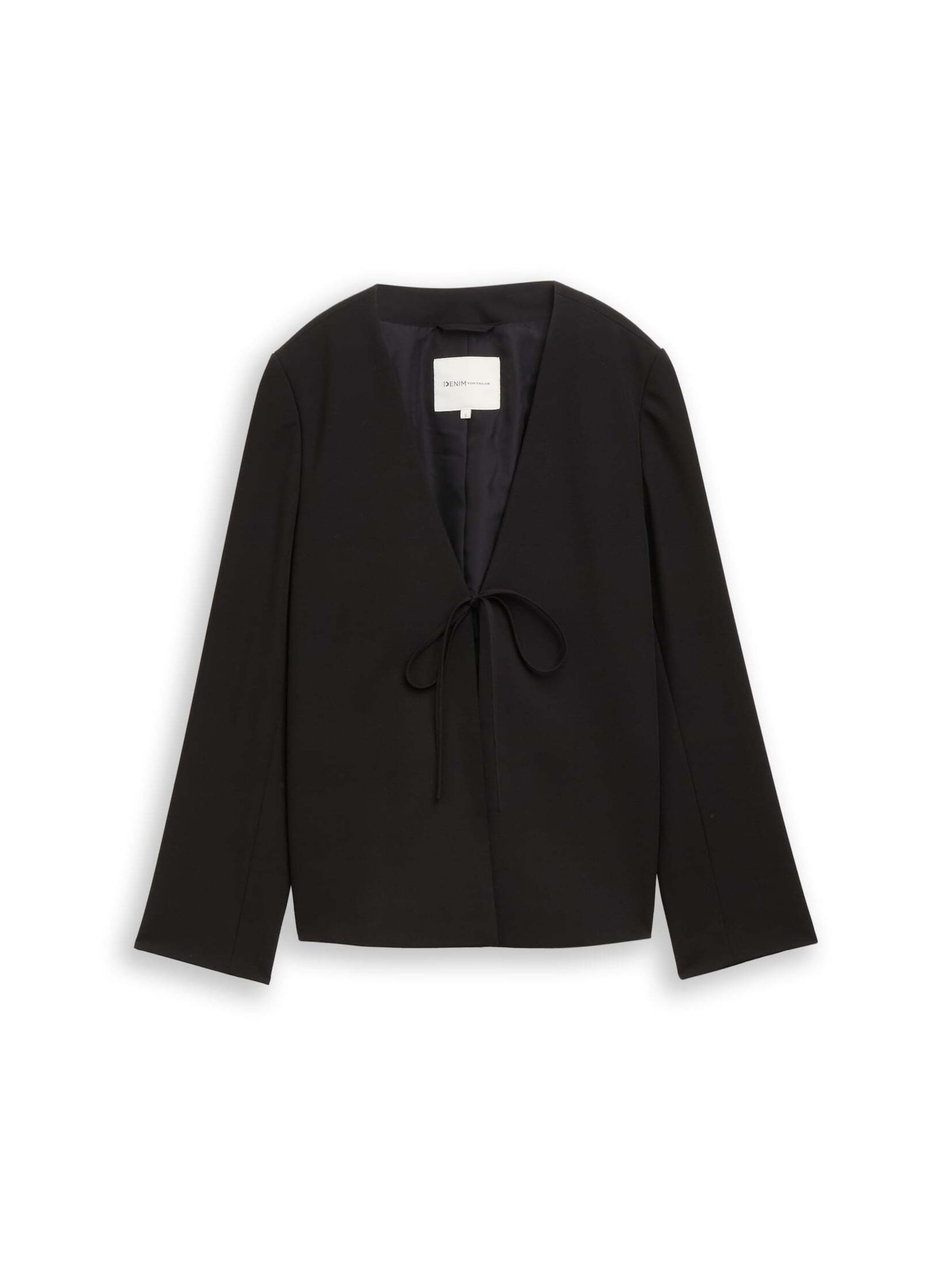TOM TAILOR DENIM Blazer in Black: front