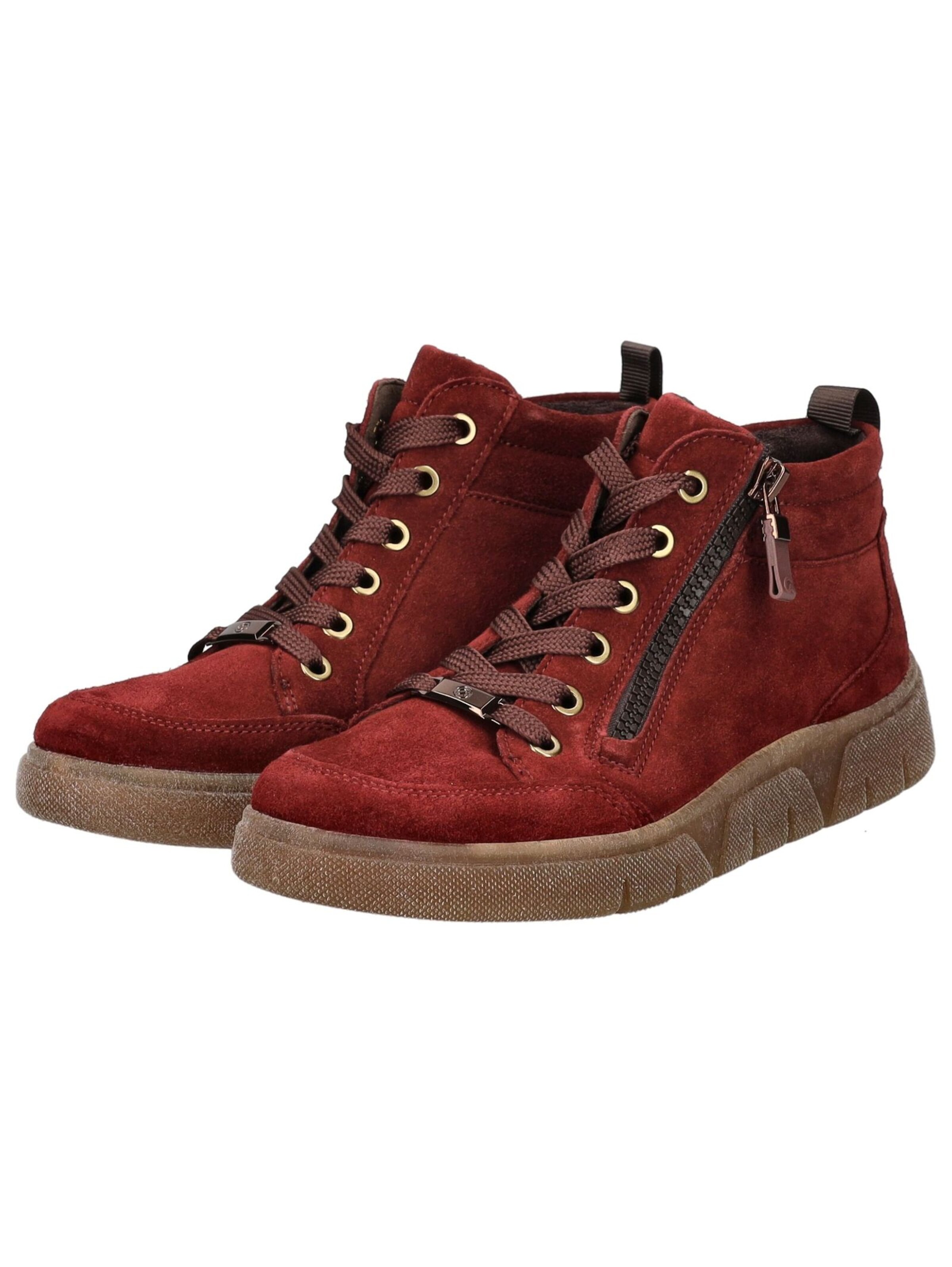 ARA Sneakers hoog 'Rom' in Rood