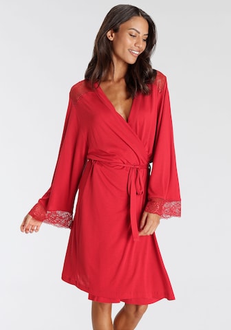 LASCANA Dressing gown in Red: front