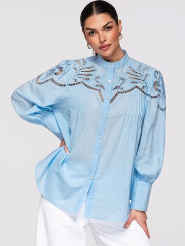 Ombre Blouse in Blue