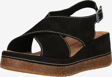 CLARKS Sandalen met riem 'Kassanda' in Zwart: voorkant