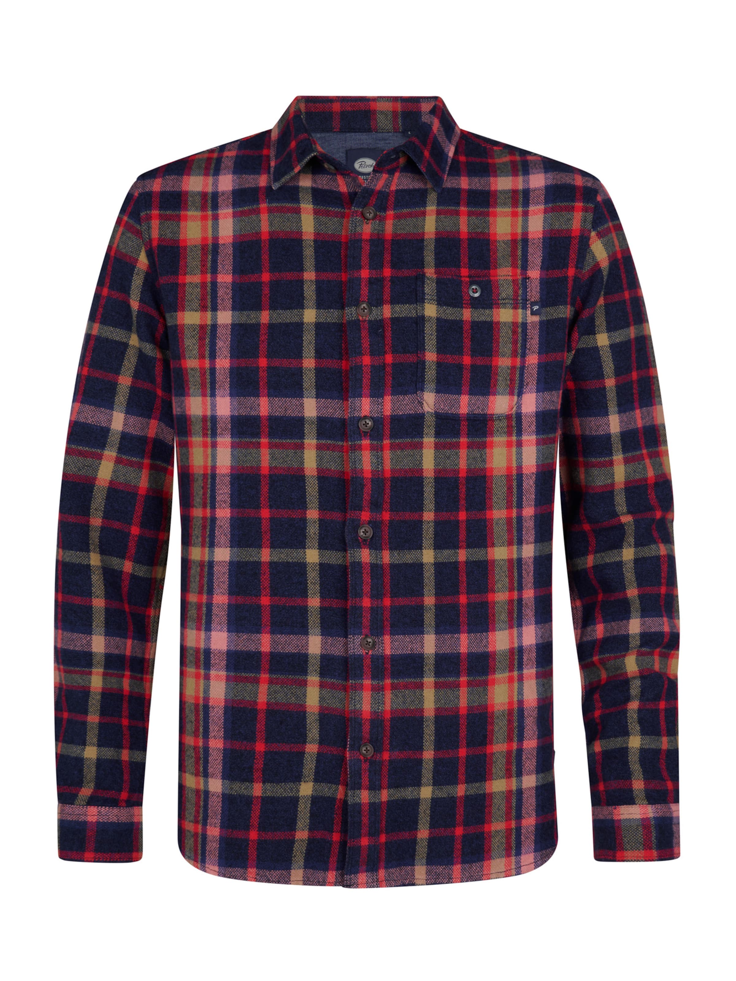 mėlyna Petrol Industries Patogus modelis Marškiniai: priekis