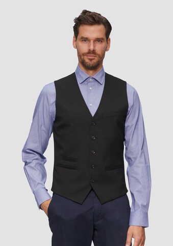 Gilet de costume s.Oliver BLACK LABEL en noir : devant