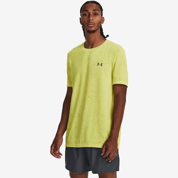 T-Shirt fonctionnel 'Novelty' UNDER ARMOUR en jaune : devant