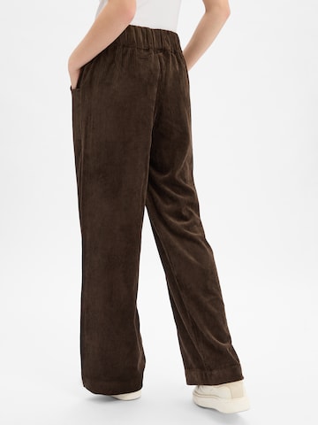 Marie Lund Wide Leg Hose in Braun