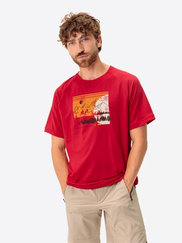 VAUDE Functioneel shirt 'Gleann II' in Rood: voorkant