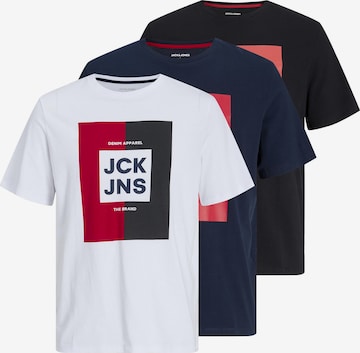 JACK & JONES Tričko 'Oscar' – modrá: přední strana