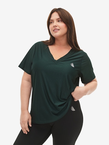 Active by Zizzi Shirt 'Anaomi' in Green: front