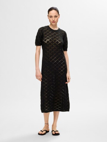 SELECTED FEMME Knit dress in Black: front