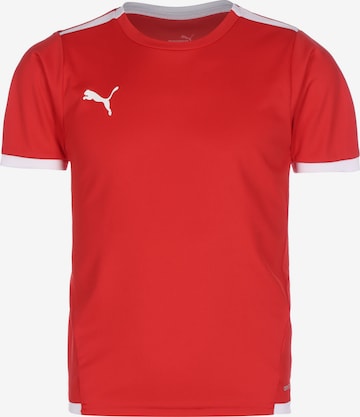 PUMA - Camiseta funcional 'TeamLiga' en rojo: frente