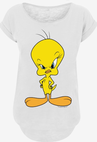 F4NT4STIC Shirt 'Looney Tunes Angry Tweety' in White: front